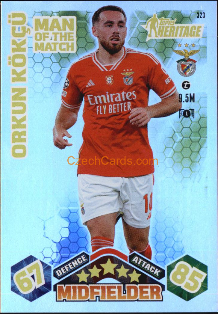 Orkun Kökçu 2023/24 Topps Match Attax Extra Heritage #323