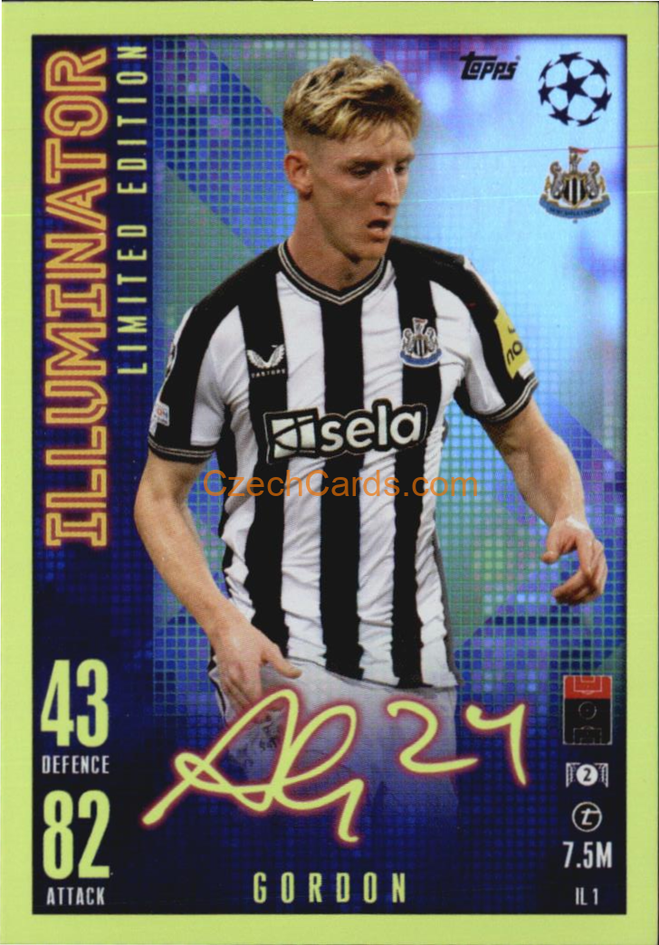 Anthony Gordon 2023/24 Topps Match Attax Extra Illuminator Limited Edition #IL1