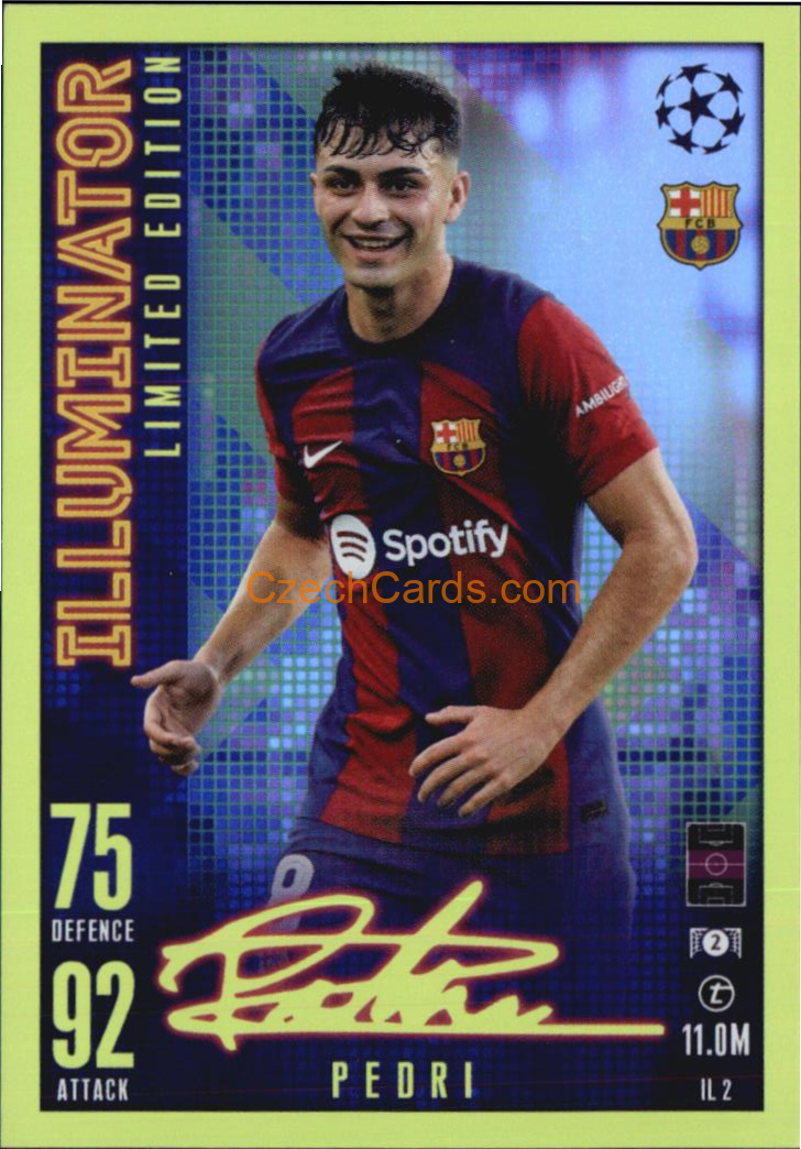 Pedri 2023/24 Topps Match Attax Extra Illuminator Limited Edition #IL2