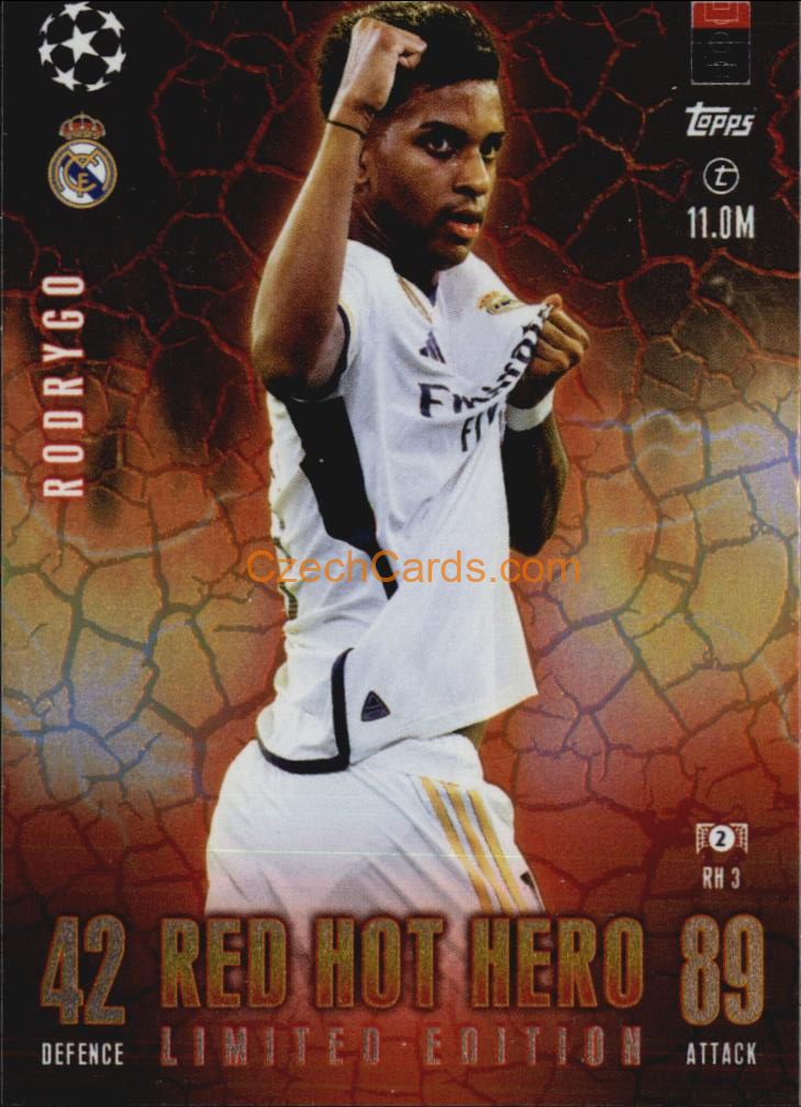 Rodrygo 2023/24 Topps Match Attax Extra Red Hot Limited #RH3
