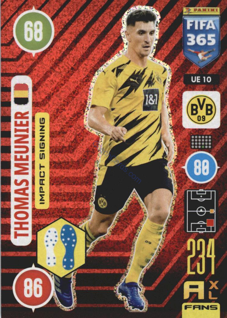 Thomas Meunier 2021 FIFA 365 Adrenalyn  Impact Signing #UE10
