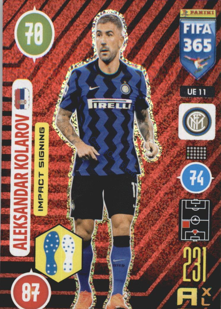Aleksandar Kolarov 2021 FIFA 365 Adrenalyn  Impact Signing #UE11