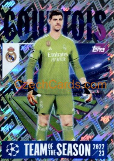 Thibaut Courtois 2023/24 Topps Champions League sticker shiny #4