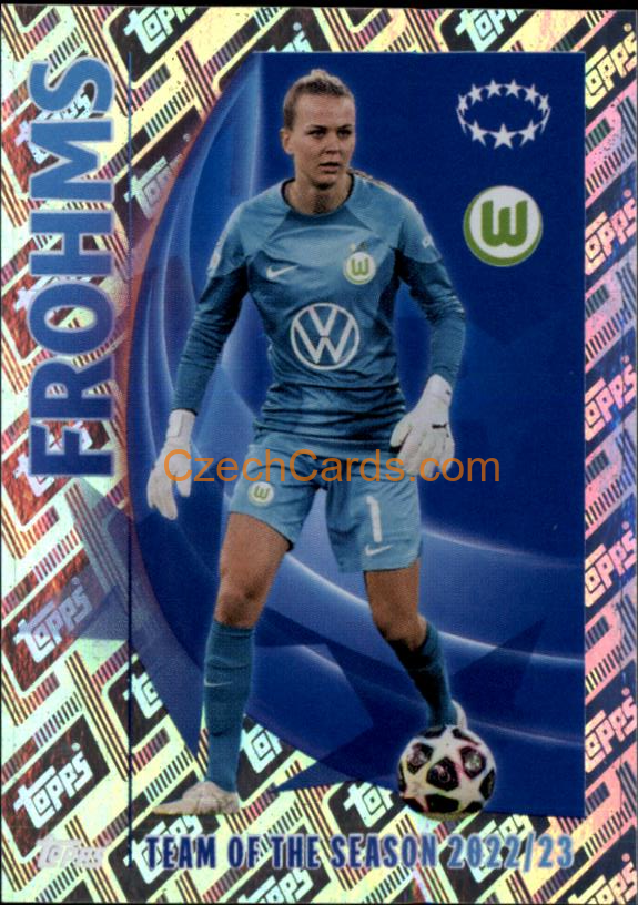 Merle Frohms 2023/24 Topps Champions League sticker shiny #16