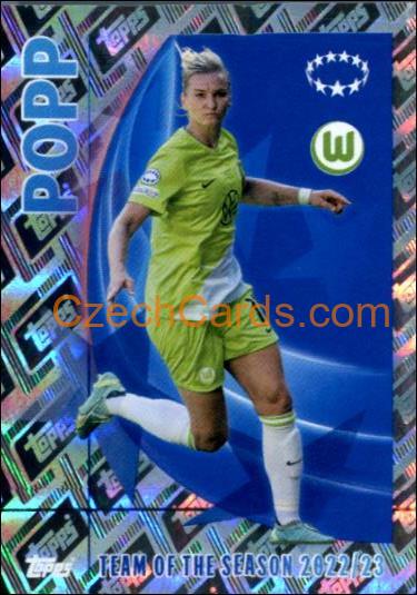 Alexandra Popp 2023/24 Topps Champions League sticker shiny #25
