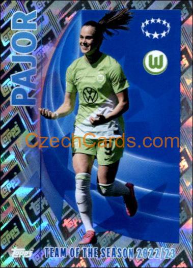 Ewa Pajor 2023/24 Topps Champions League sticker shiny #26