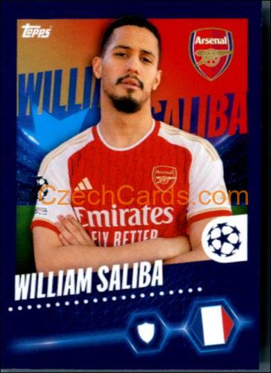 Willam Saliba 2023/24 Topps Champions League sticker #50