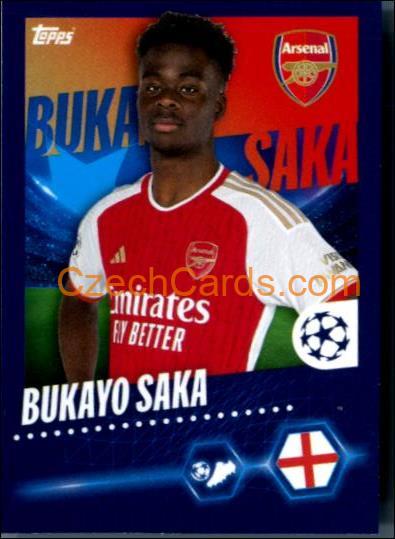 Bukayo Saka 2023/24 Topps Champions League sticker #59