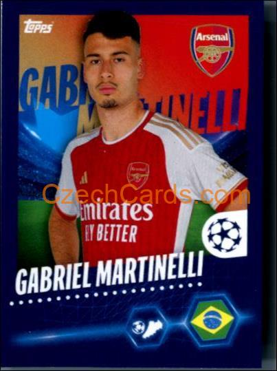Gabriel Martinelli 2023/24 Topps Champions League sticker #61