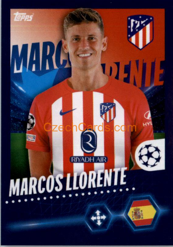 Marcos Llorente 2023/24 Topps Champions League sticker #74