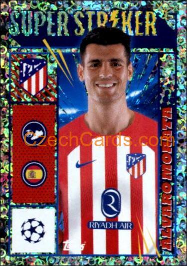 Álvaro Morata 2023/24 Topps Champions League sticker foil #79