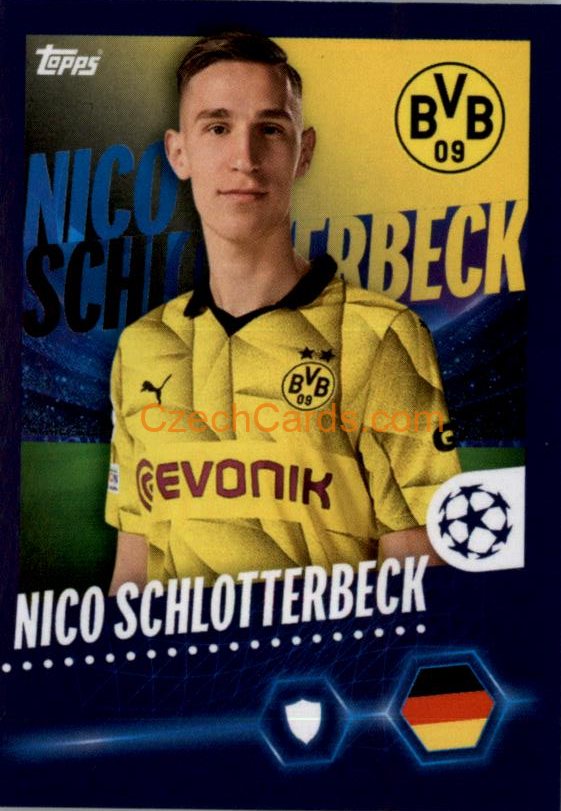 Nico Schlotterbeck 2023/24 Topps Champions League sticker #87