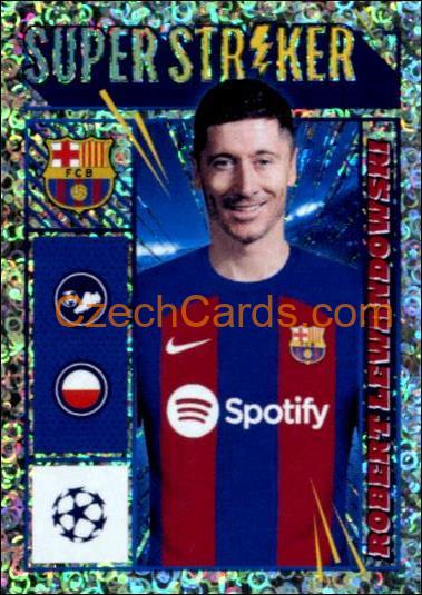 Robert Lewandowski 2023/24 Topps Champions League sticker foil #136