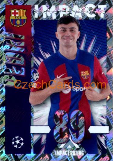 Pedri 2023/24 Topps Champions League sticker Impact shiny #141