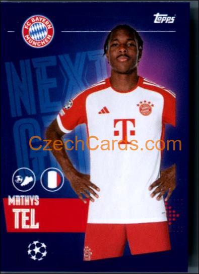 Mathys Tel 2023/24 Topps Champions League sticker Next Gen #159