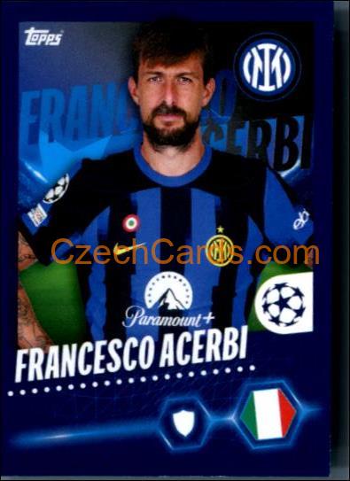 Francesco Acerbi 2023/24 Topps Champions League sticker #168