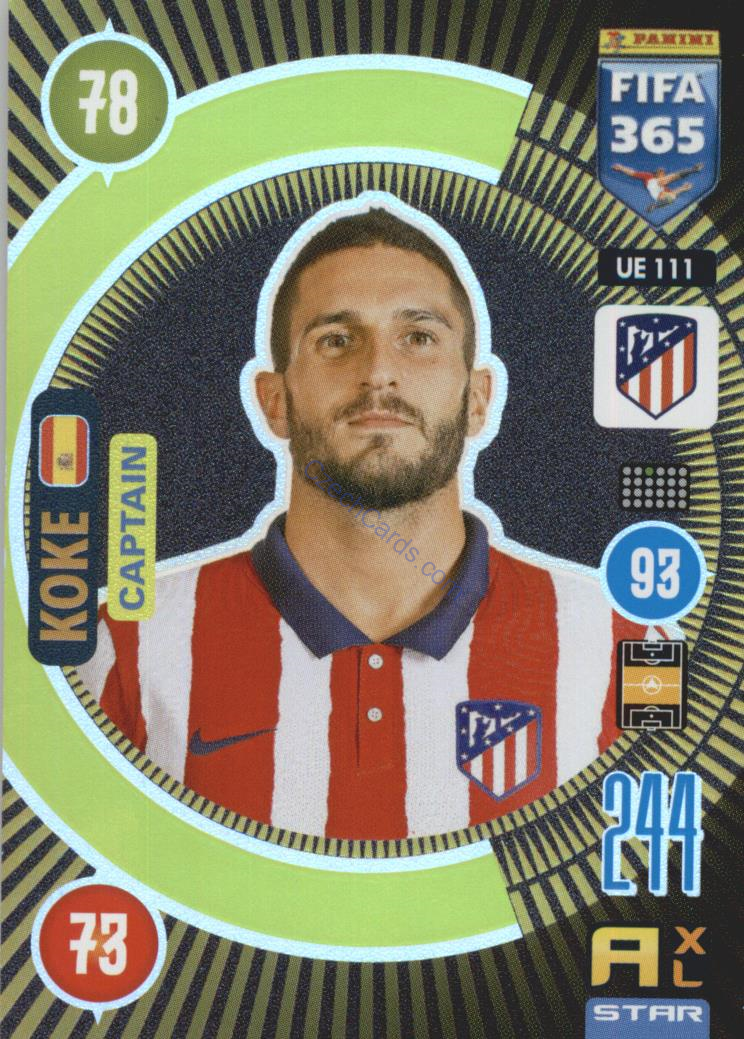 Koke 2021 FIFA 365 Adrenalyn Captain #UE111