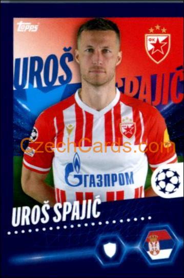 Uroš Spajić 2023/24 Topps Champions League sticker #278