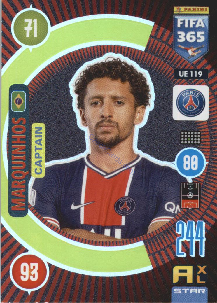 Marquinhos 2021 FIFA 365 Adrenalyn Captain #UE119
