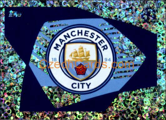 Club Logo Manchester City 2023/24 Topps Champions League sticker foil #294