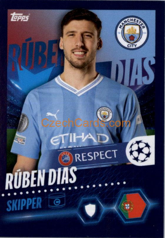 Rúben Dias 2023/24 Topps Champions League sticker #298