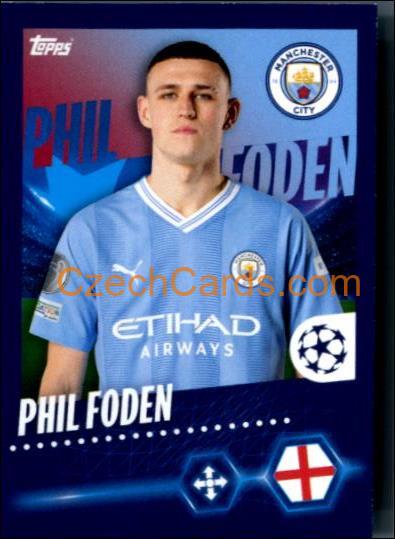 Phil Foden 2023/24 Topps Champions League sticker #306