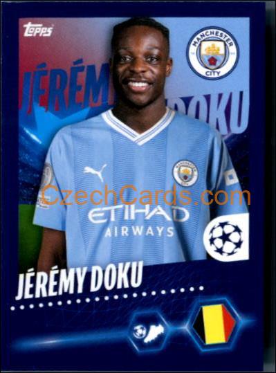 Jérémy Doku 2023/24 Topps Champions League sticker #308