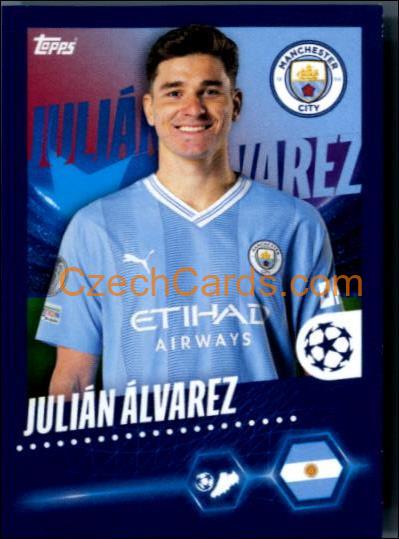 Julián Álvarez 2023/24 Topps Champions League sticker #310