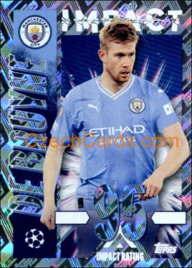 Kevin de Bruyne 2023/24 Topps Champions League sticker Impact shiny #312
