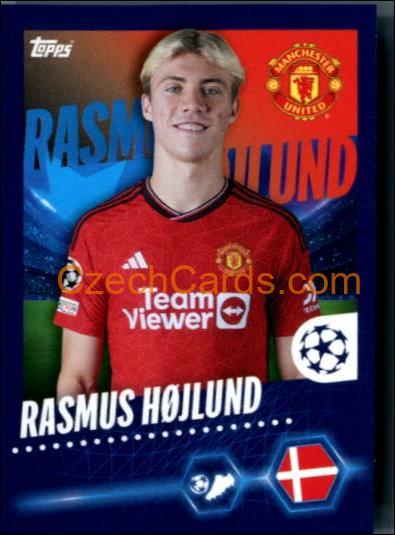 Rasmus Højlund 2023/24 Topps Champions League sticker #326