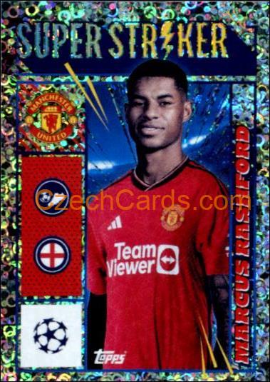 Marcus Rashford 2023/24 Topps Champions League sticker foil #327