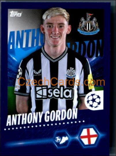 Anthony Gordon 2023/24 Topps Champions League sticker #345
