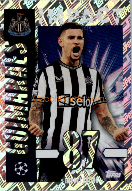 Bruno Guimarães 2023/24 Topps Champions League sticker Impact shiny sticker #350