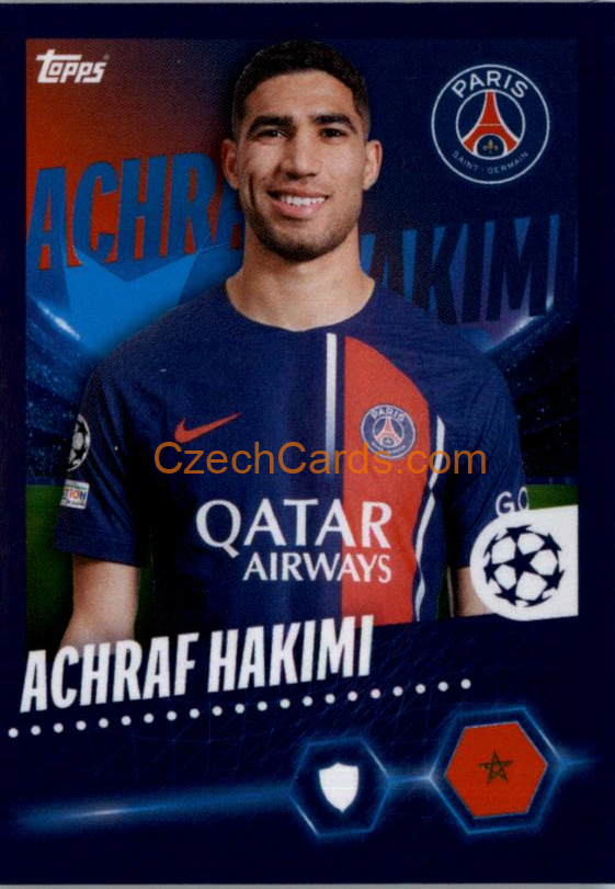 Achraf Hakimi 2023/24 Topps Champions League sticker #353