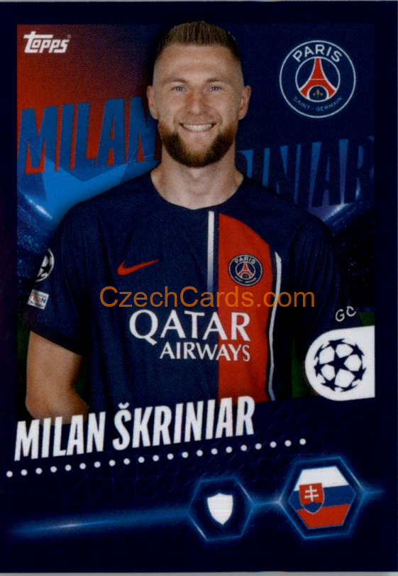 Milan Škriniar 2023/24 Topps Champions League sticker #355