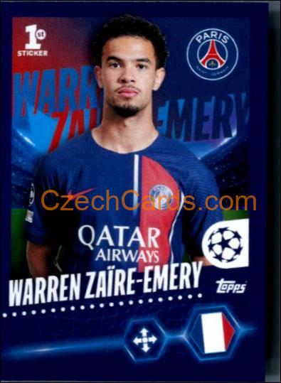 Warren Zaïre-Emery 2023/24 Topps Champions League sticker #362