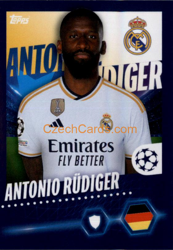 Antonio Rüdiger 2023/24 Topps Champions League sticker #413
