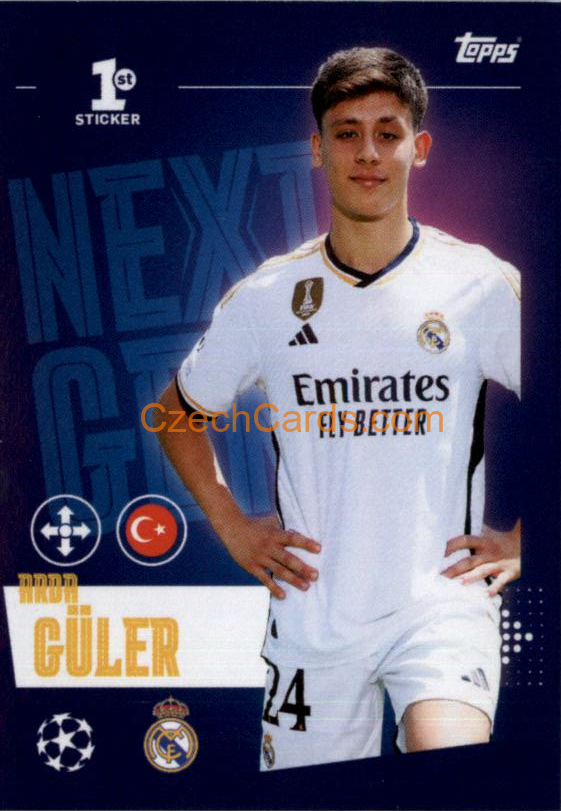 Arda Güler 2023/24 Topps Champions League sticker Next Gen #425