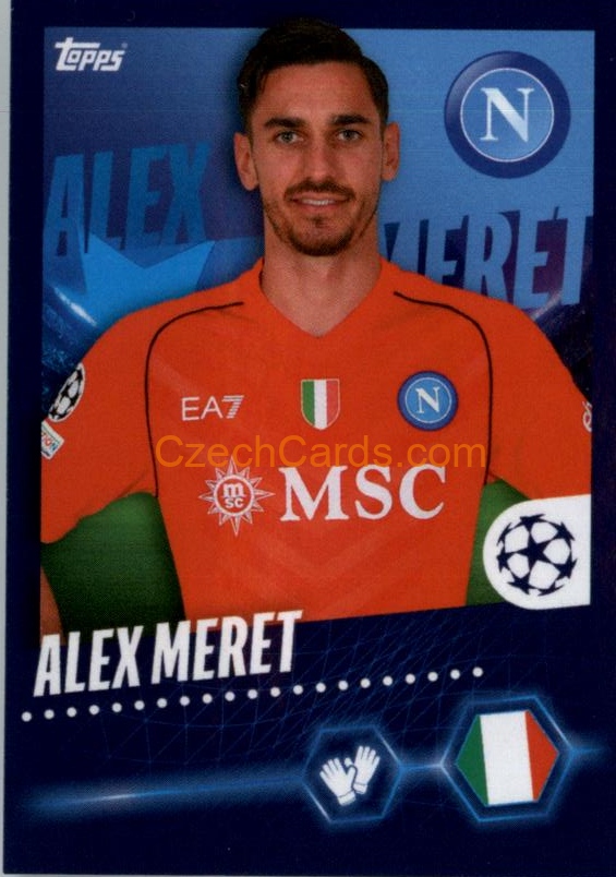 Alex Meret 2023/24 Topps Champions League sticker #504
