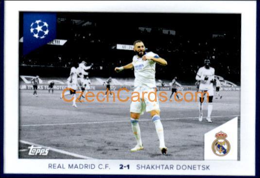 Benzema Real vs Shakhtar 2023/24 Topps Champions League sticker #677