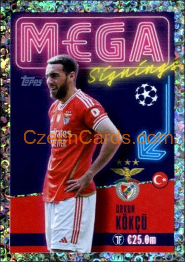 Orkun Kökçü 2023/24 Topps Champions League sticker Mega Signings foil #708