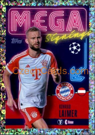 Konrad Laimer 2023/24 Topps Champions League sticker Mega Signings foil #709