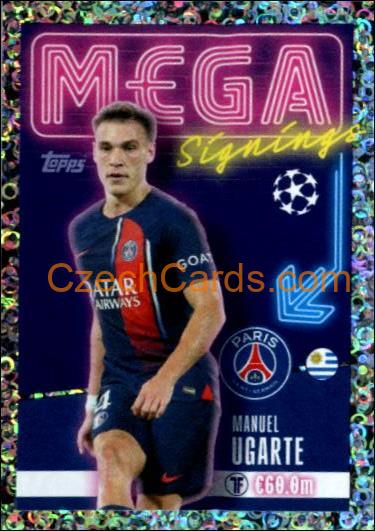 Manuel Ugarte 2023/24 Topps Champions League sticker Mega Signings foil #710