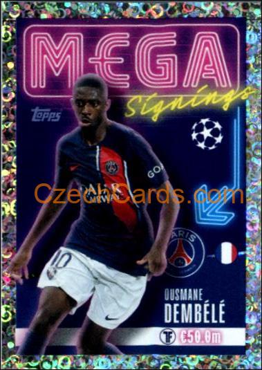 Ousmane Dembélé 2023/24 Topps Champions League sticker Mega Signings foil #712