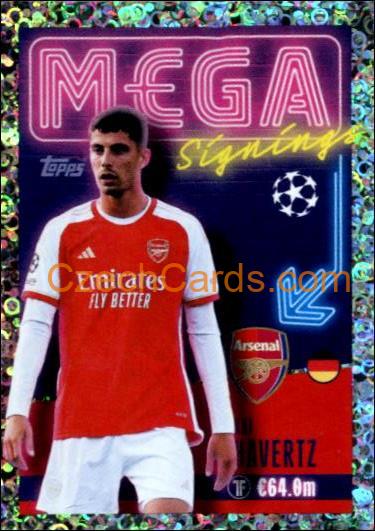 Kai Havertz 2023/24 Topps Champions League sticker Mega Signings foil #713
