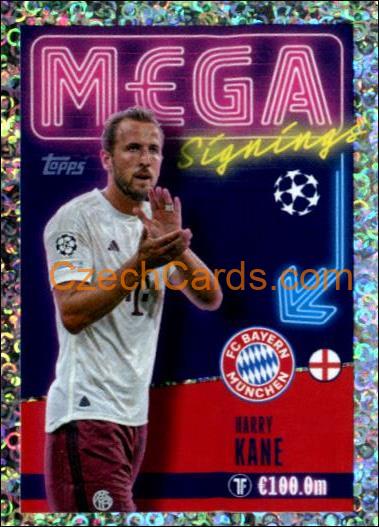 Harry Kane 2023/24 Topps Champions League sticker Mega Signings foil #714
