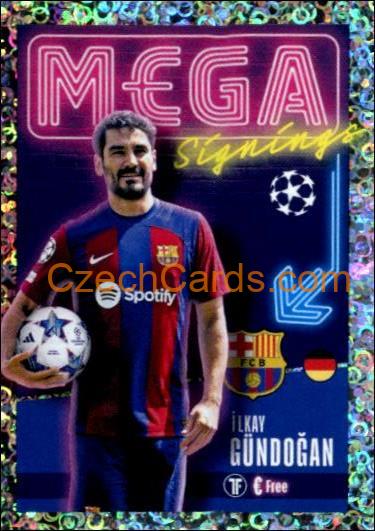 İlkay Gündoğan 2023/24 Topps Champions League sticker Mega Signings foil #717
