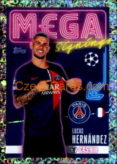 Lucas Hernández 2023/24 Topps Champions League sticker Mega Signings foil #720
