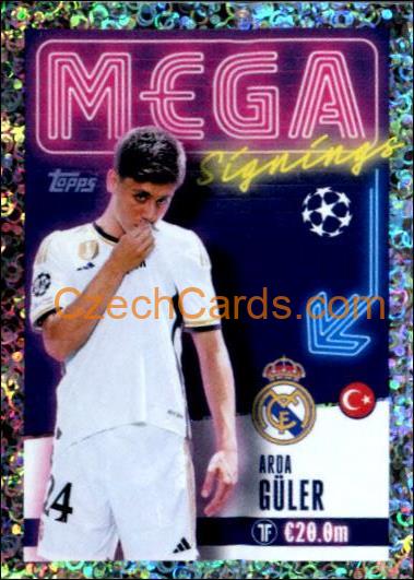 Arda Güler 2023/24 Topps Champions League sticker Mega Signings foil #724