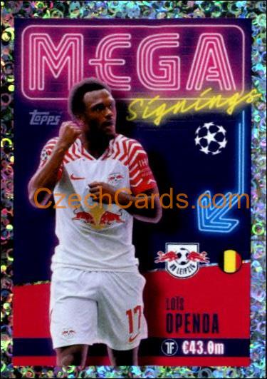 Loïs Openda 2023/24 Topps Champions League sticker Mega Signings foil #726